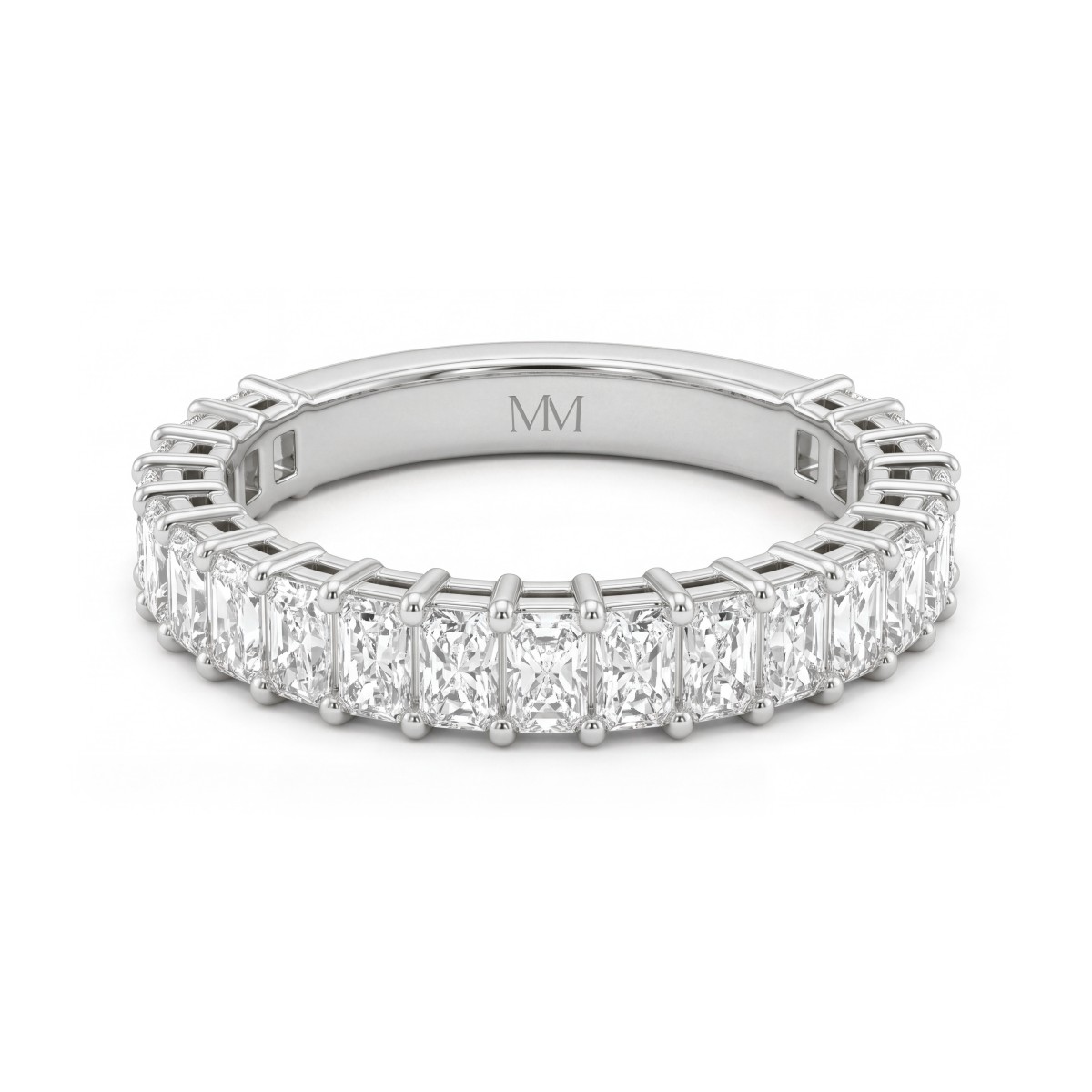 Radiline - Dreiviertel-Memoirering mit Radiant-Moissaniten