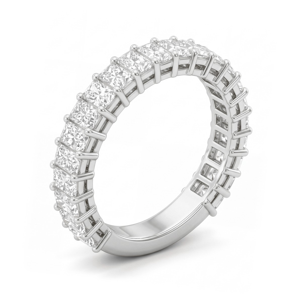 Radiline - Dreiviertel-Memoirering mit Radiant-Moissaniten