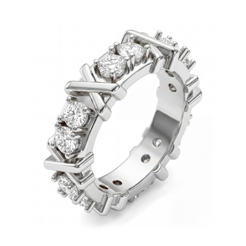 Duetta - Moissanit-Memoirering Rund mit X-Motiven