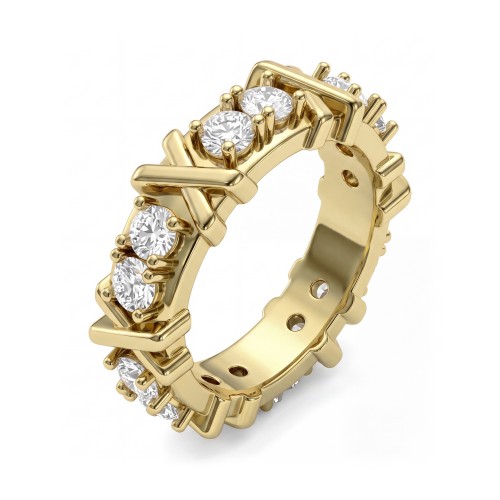 Duetta - Moissanit-Memoirering Rund mit X-Motiven