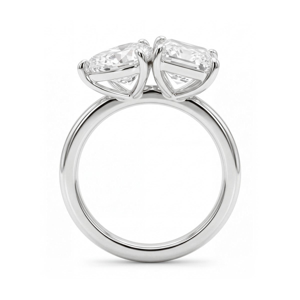 Concordia - Toi-et-Moi-Ring mit Tropfen- und Radiant-Moissaniten