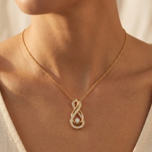 Gold-Moissanit-Anhänger