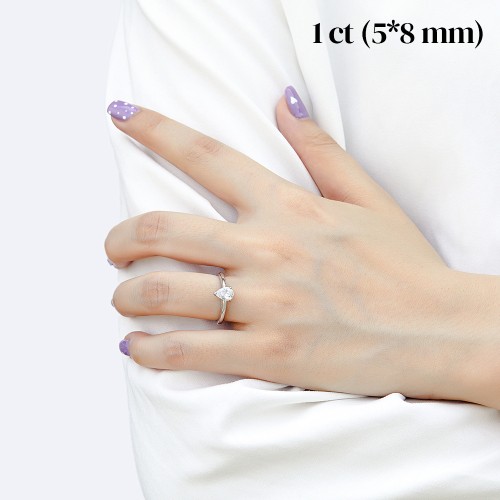 Moissanit Ringe in Platin
