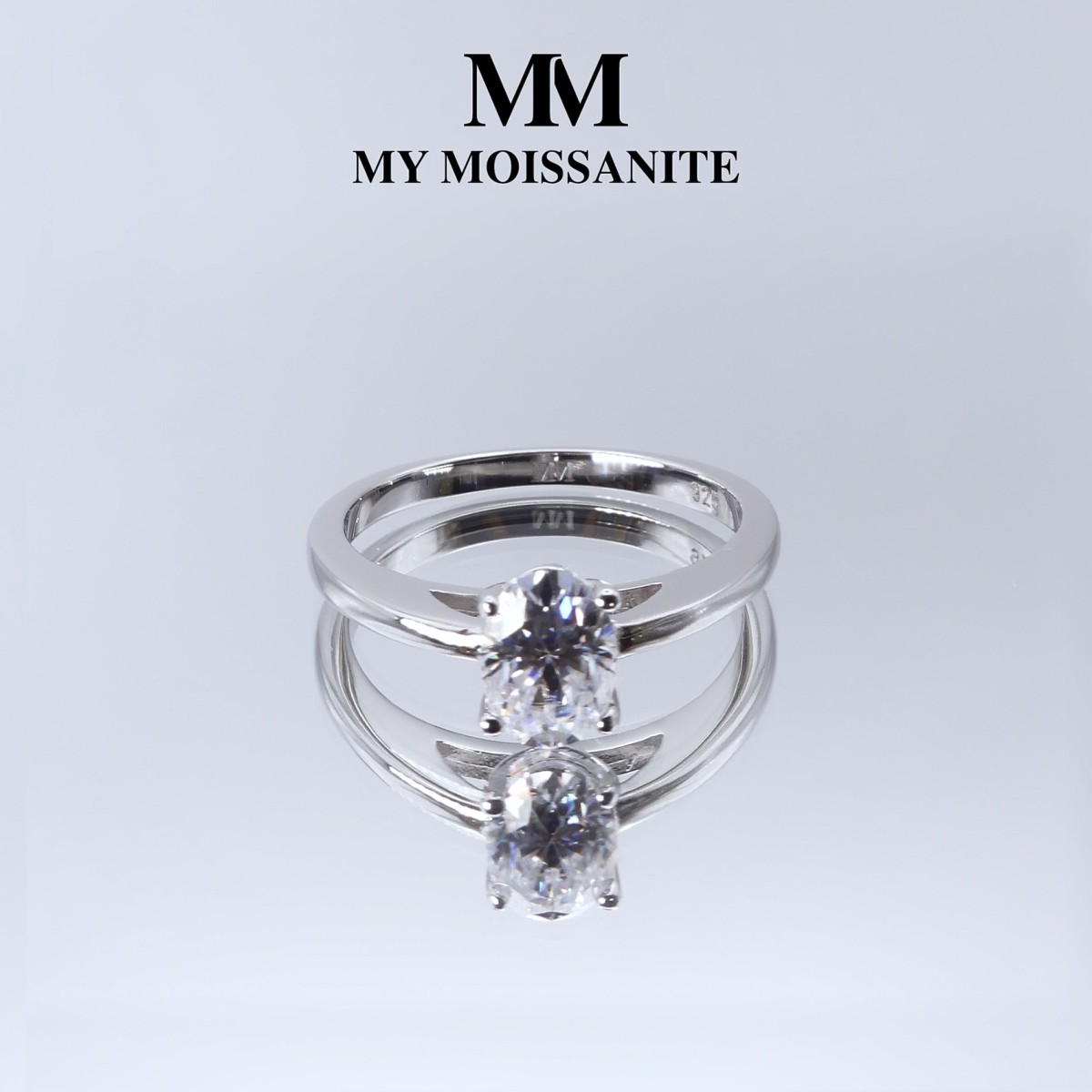 Eloise - Ovalschliff Solitär Moissanit Ring