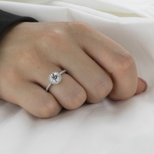 Moissanit Ringe in Platin