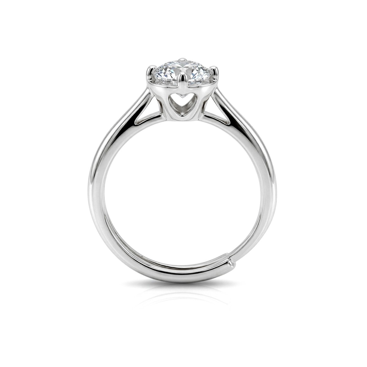 Unum - Verstellbarer Solitär-Moissanit-Ring
