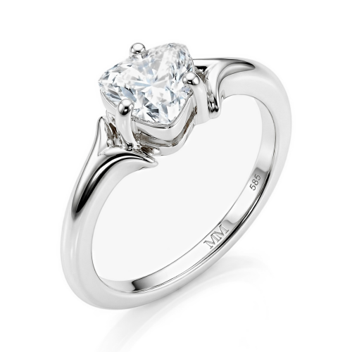 Elysia - Trillion Solitär Moissanit Ring
