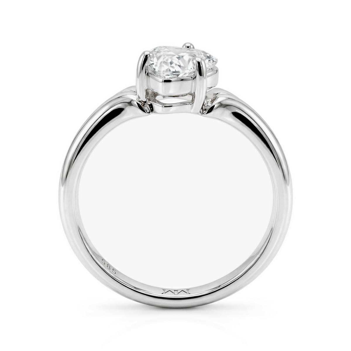 Elysia - Trillion Solitär Moissanit Ring