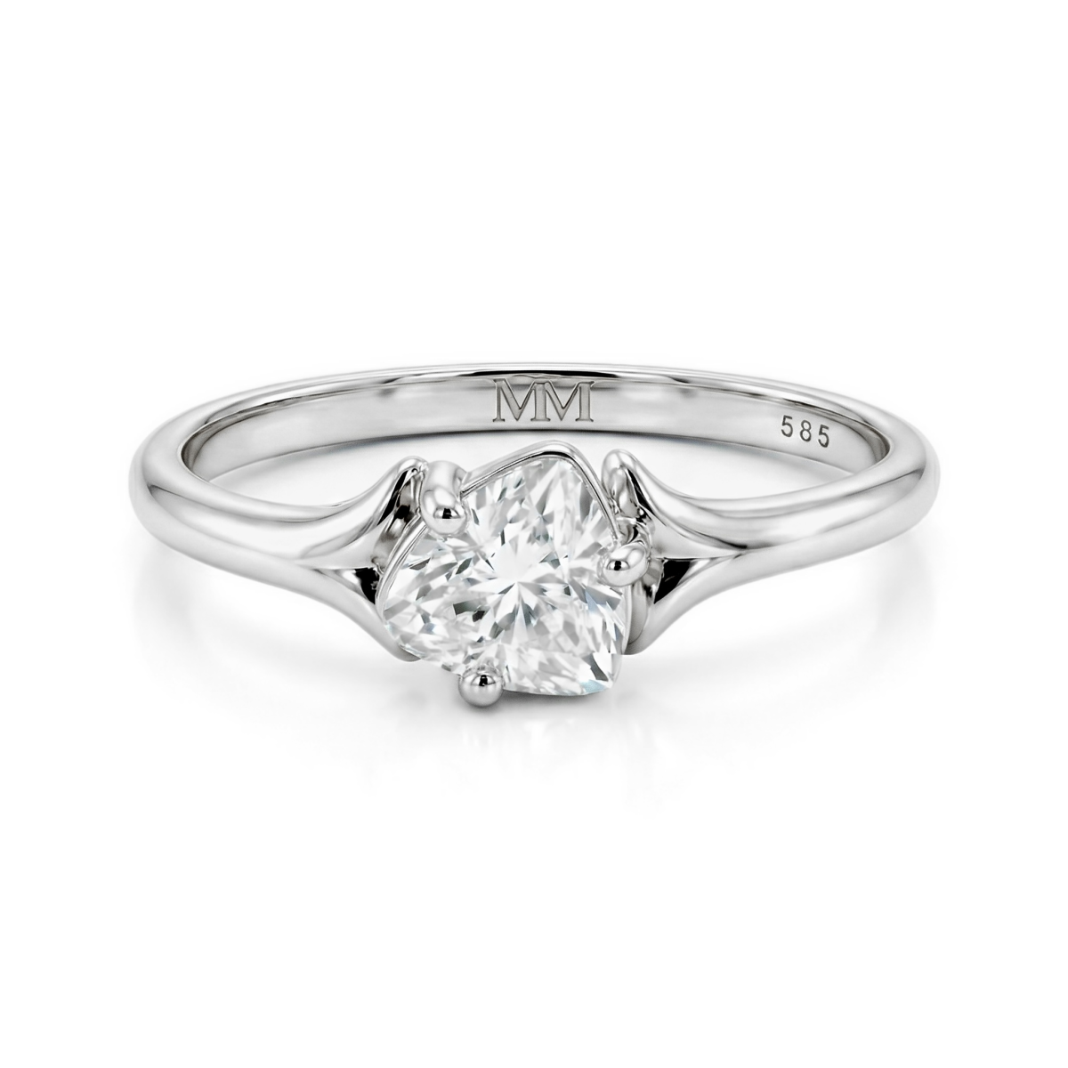 Elysia - Trillion Solitär Moissanit Ring