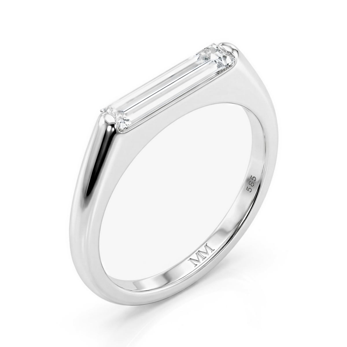 Aurelia - Solitär Moissanit Baguette Ring