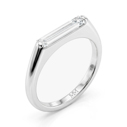 Aurelia - Solitär Moissanit Baguette-Ring