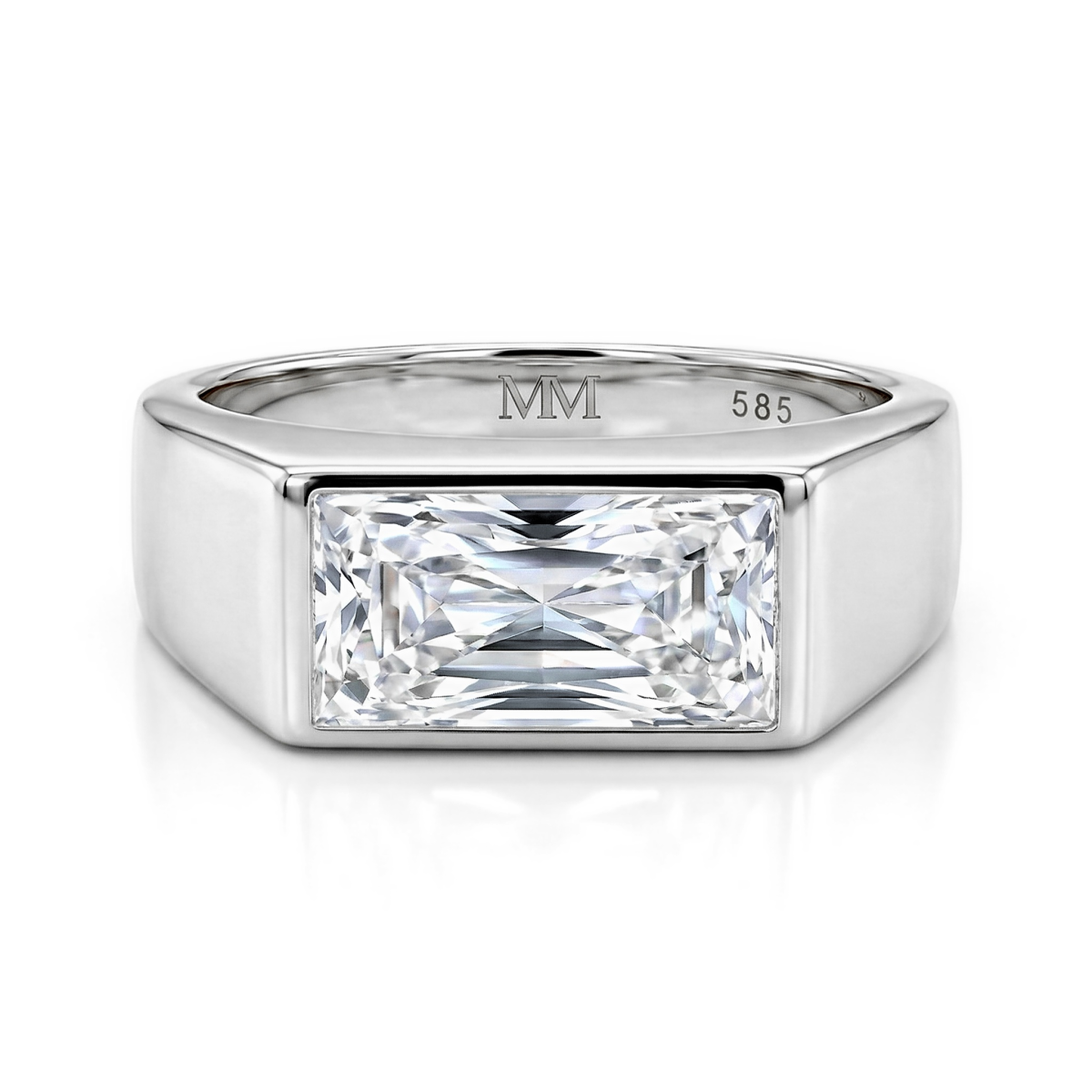 Amora - Heart Solitaire Moissanite Ring