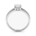 Emelise - Strahlender Moissanite-Ring mit Split-Shank und Seitensteinen
