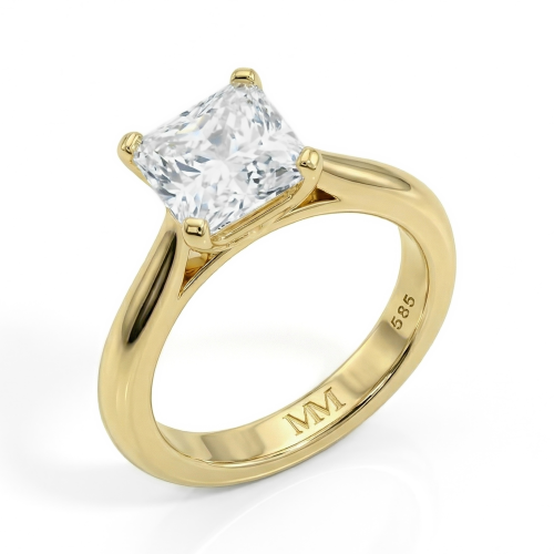 Iris – Moissanit-Solitärring Princess Cut