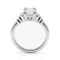 Rectanglo - Smaragdschliff Moissanite Ring mit Baguette Akzenten
