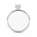 Mystique - Ovaler Solitaire Moissanite Ring mit Hidden Halo | Wedfit