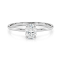 Mystique - Ovaler Solitaire Moissanite Ring mit Hidden Halo | Wedfit