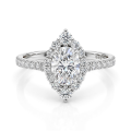Haloise - Halo Oval Moissanite Verlobungsring | Wedfit