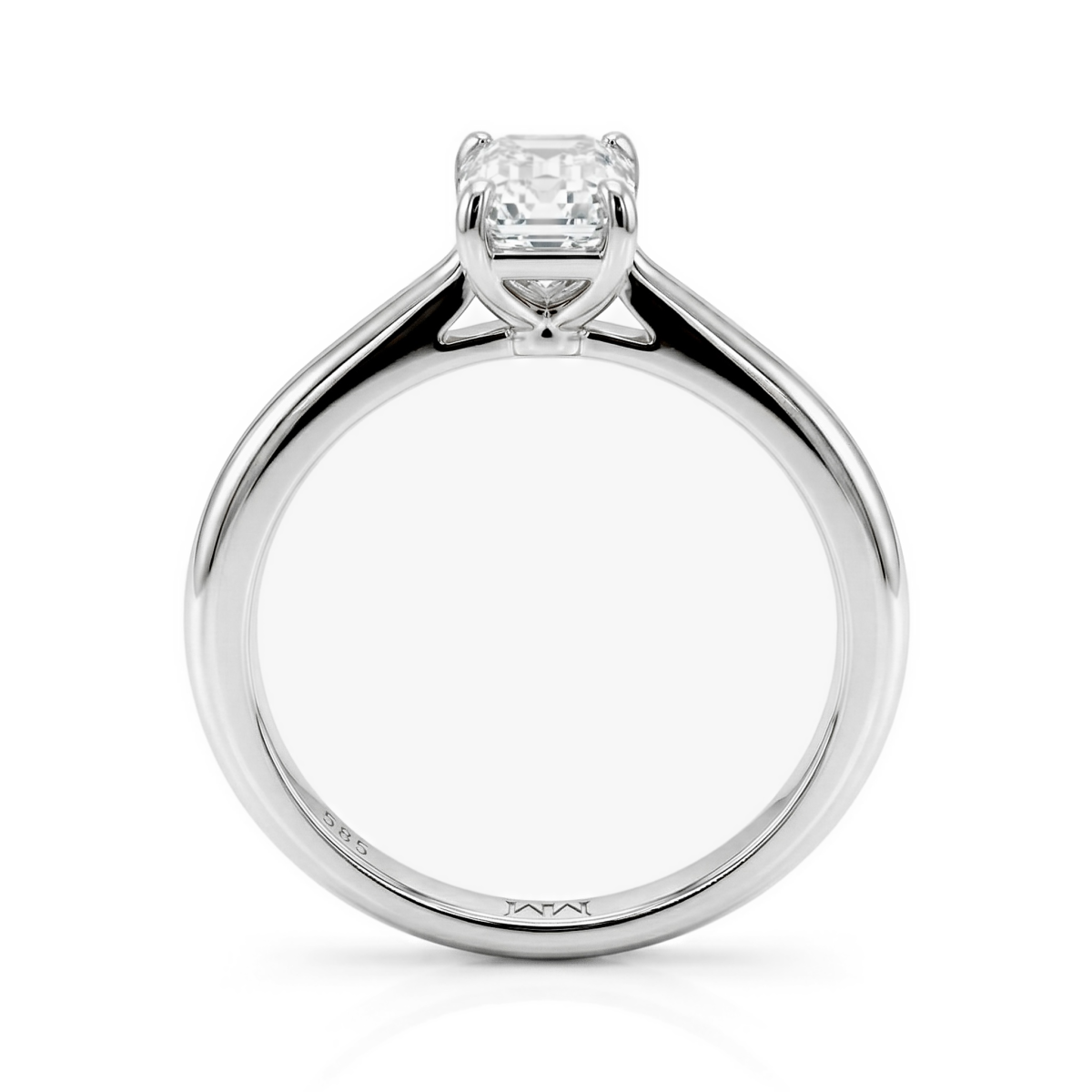Elysium - Smaragdschliff Solitär Moissanit Ring