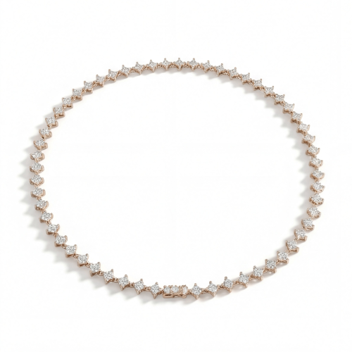Pentara - Moissanit-Tenniskette in Pavé-Fassung