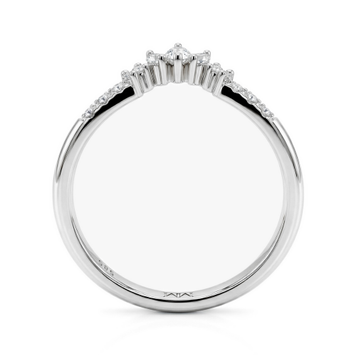 Serenella - Marquise-Schliff und Rundschliff Moissanit Ehering