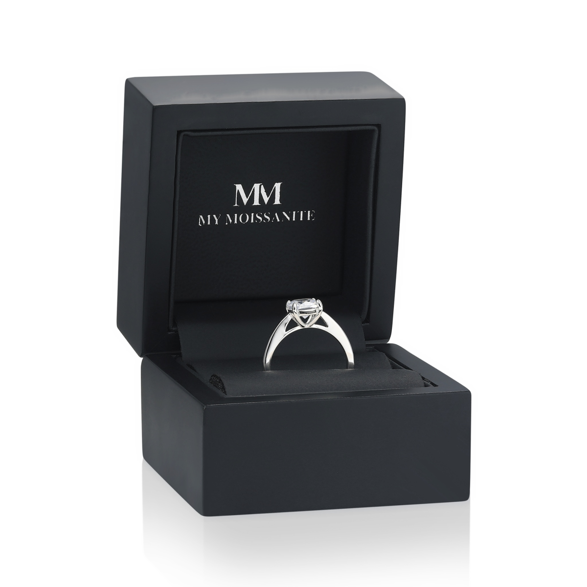 Elysia - Trillion Solitaire Moissanite Ring