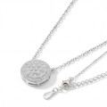 Brillante - Runder Moissanit-Cluster-Anhänger mit Pavé-Halo