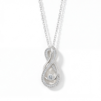 Infinity - Gedrehtes Pavé Moissanit-Anhänger