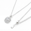 Memento - Brillanter Moissanit-Anhänger im Pavé-Halo-Design