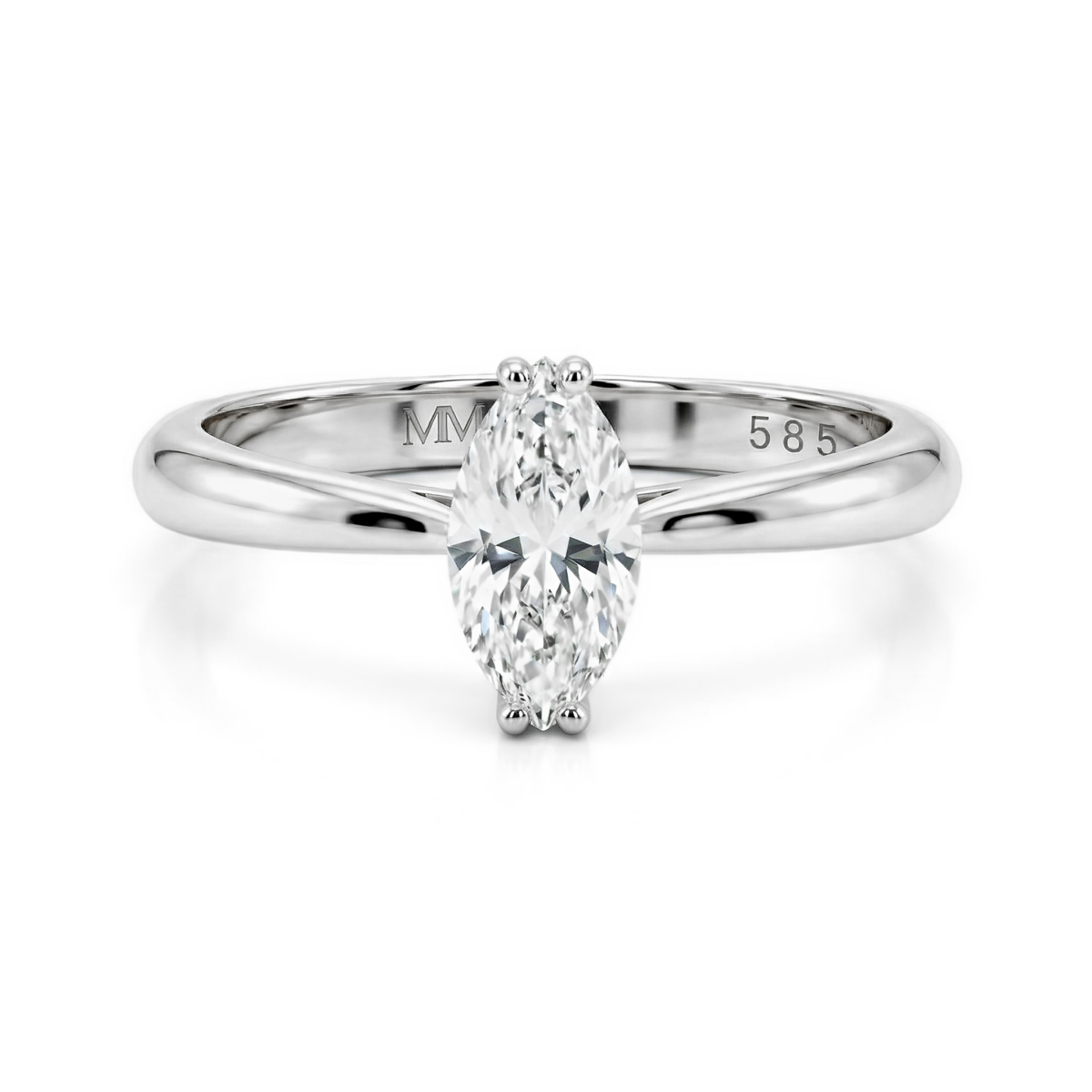 Liana - Marquise Solitär Moissanit Ring