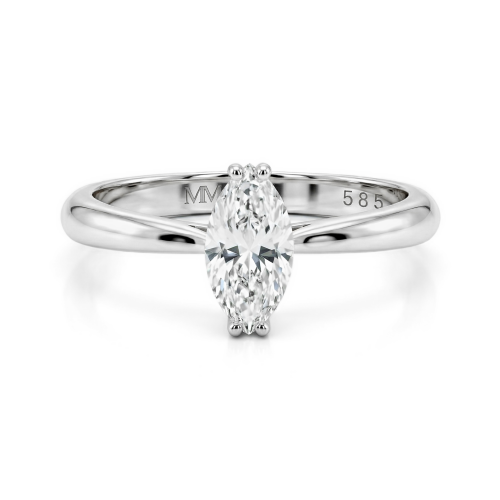 Liana - Marquise-Schliff Moissanit Solitärring