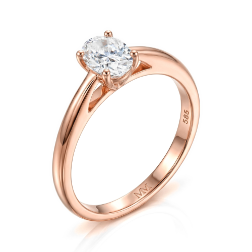 Eloise - Ovalschliff Solitär Moissanit Ring
