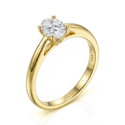 Eloise - Moissanit-Solitärring Oval