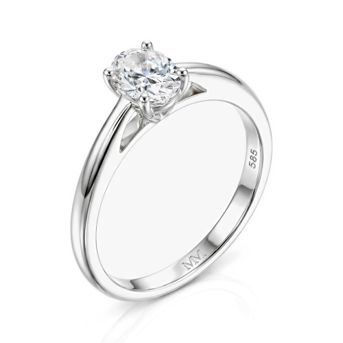 Eloise - Ovalschliff Solitär Moissanit Ring