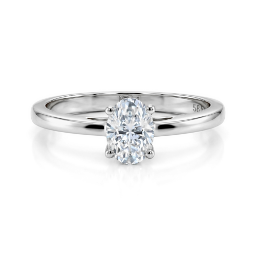 Eloise - Ovalschliff Solitär Moissanit Ring
