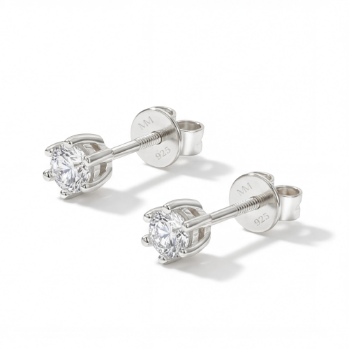 Zephyra - Elegante Moissanit-Ohrstecker mit Schraubverschluss