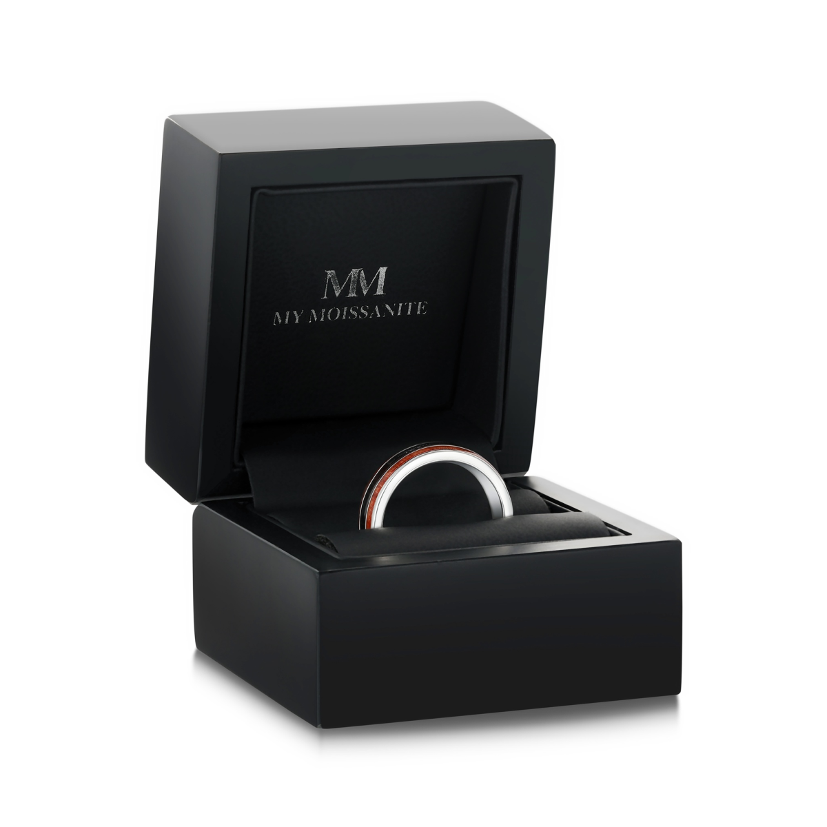 Vireo - Herren-Tungstenring Mit Natürlichem Holzeinlage