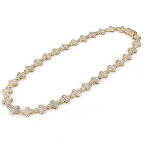 Gold-Moissanit-Halsketten