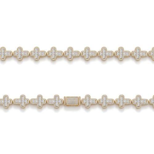 Gold-Moissanit-Halsketten