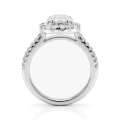 Ovalea - Ovaler Schnitt Moissanit Ring Mit Halo Pavé Design