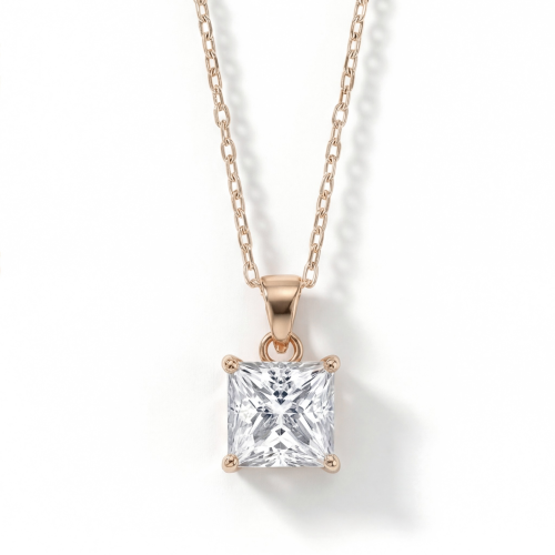 Regent - Moissanit-Solitäranhänger Princess Cut