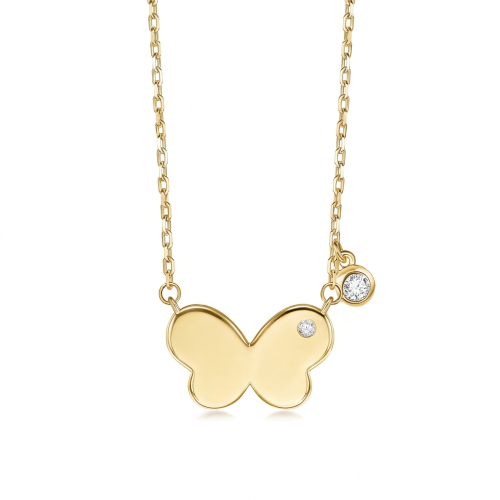Gold-Moissanit-Halsketten