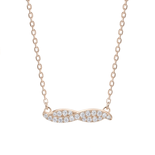Astrid - Marquise-inspirierte Moissanit-Halskette in Pavé-Fassung
