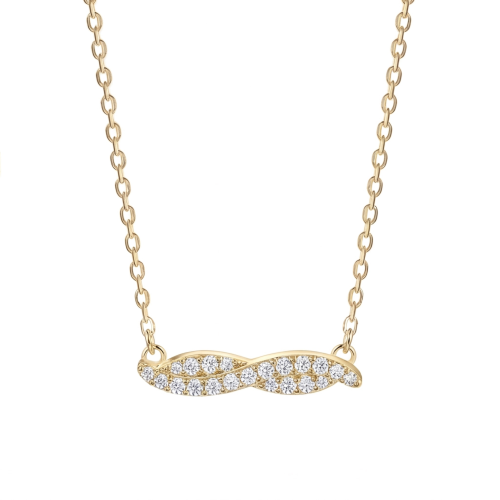Gold-Moissanit-Halsketten