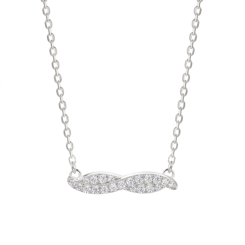 Astrid - Marquise-Geïnspireerde Moissanite Ketting met Pave Zetting
