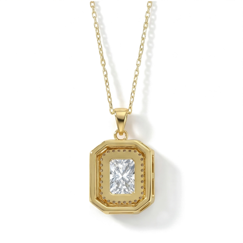 Gold-Moissanit-Halsketten