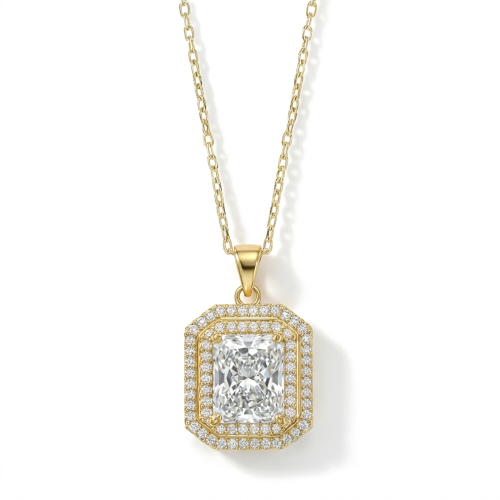 Gold-Moissanit-Halsketten