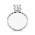 Mirabelle - Radiant Schliff Moissanit Solitärring mit Korb-Fassung und Hidden Halo