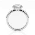 Glimmerette - Luxuriöser Halo-Moissanit-Ring Mit Pavé-Akzenten