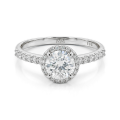 Glimmerette - Luxuriöser Halo-Moissanit-Ring Mit Pavé-Akzenten